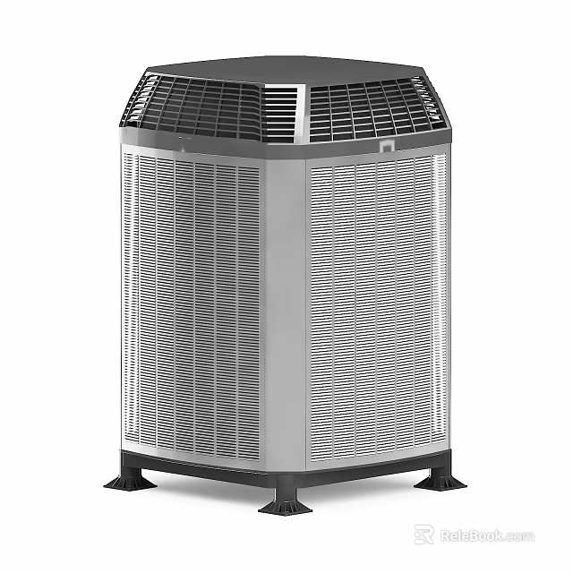 Efficient Home Air Purifier With Hexagonal Top Design And High Filtration Performance 3d model 
