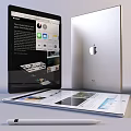 Apple iPad Device Showing App Interface And Photo Gallery Design Features
