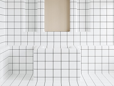 modern wall white square tile model