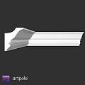 Elegant White Decorative Architectural Component With Layered Design And Smooth Edges