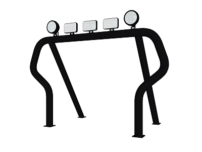 Durable Sports Training Equipment with Support Frame and Multiple Display Screens 3d model