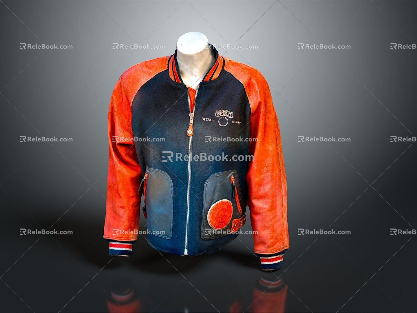 Modern Jacket University Jacket Student Jacket Fashion Jacket 3d model