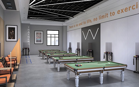 Billiard hall Billiard room Billiard table Billiard cue Billiard room Billiard table 3d model