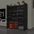Multilayer Stainless Steel Shoe Cabinet With Clear Doors For Large Capacity Home Shoe Storage