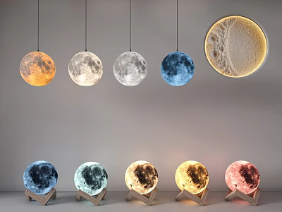 Modern Moon Shaped Floor Lamps with Wooden Stand and Various Color Options 3d model