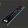 Sony Black Digital Remote Control With Colorful Buttons And Function Keys 3d model