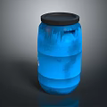 Plastic bucket big trash can bucket pot container realistic 3d model