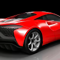 Red Sports Car With Sleek Modern Design Black Accents And Aerodynamic Body