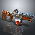 Modern machine gun Browning machine gun Browning Gatling White 3d model