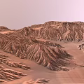 Arid Mountainous Terrain With Deep Valleys And Rugged Ridges Showcasing Dry Eroded Landform Features