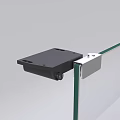 Black Solid Industrial Mechanical Bracket With Dual Rollers And Mounting Screws