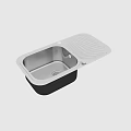 Durable Stainless Steel Single Bowl Kitchen Sink with Scratch Resistant Bottom and Drainer