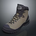 High Top Hiking Boots With Durable Upper And Non Slip Rubber Sole