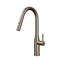 Sleek Modern Kitchen Faucets With Black Handles And Brushed Gold Finish Design
