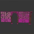 Decorative Book Arch Structure With Stacked Books And Wooden Frame Design