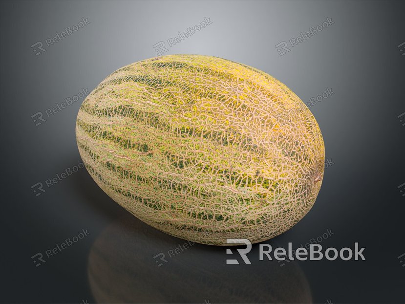 Modern Hami Melon Cartoon Fruit Fruit Blueberry model