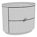 Elegant Modern Round Nightstands With Marble Top Gold Base And Woven Texture