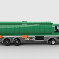 Lego toy building blocks truck tanker engineering truck 3d model