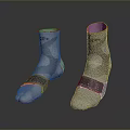 GOR Gray Mid Calf Socks With Breathable Pattern And Comfortable Fit