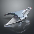 Futuristic Silver Aircraft With Streamlined Design Sleek Wings And Advanced Structural Details