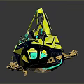 Two Yellow And Blue Streamlined Jet Skis With Gold Accents And Modern Design