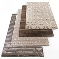 European-style square carpet 3d model