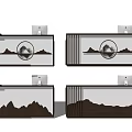 New Chinese Reception Desk Front Desk 3d model