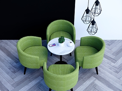 Casual Table and Chair Simple Lazy Back Stool Household Herringbone Wooden Floor Backrest Chair Casual Round Table One Table Four Chairs Balcony Casual Chair Apple Green Chair model