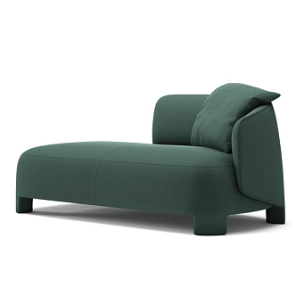 Modern chaise longue fabric sofa 3d model