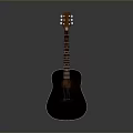 Classic Wooden Acoustic Guitar With Brown Body For Household Use