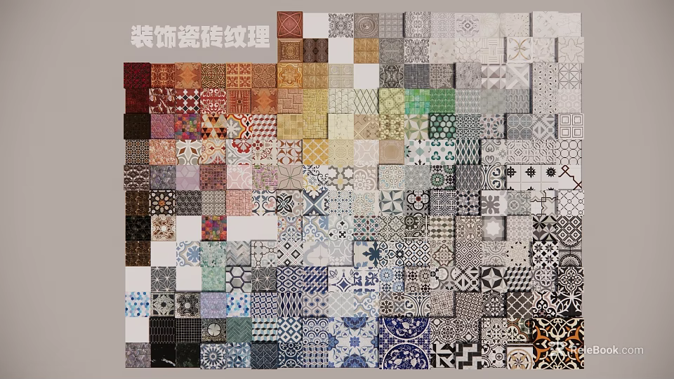 Decorative Ceramic Texture Pendant With Various Patterns And Color Options 3d model 