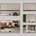 Various Wall Mounted Mirrors With LED Lighting For Living Room And Dining Area Decor