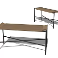 Modern Bench Rattan Bench 3d model