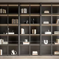 Modern Bookcase Books Ornaments Books 3d model