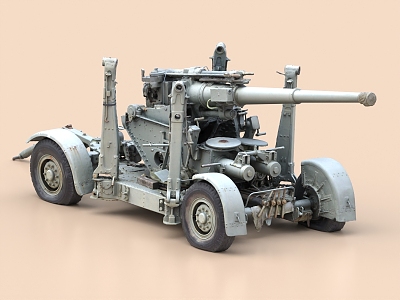 Anti-aircraft gun Anti-aircraft gun Artillery Mountain gun Mortar Rocket gun Weapon Artillery Anti-tank gun 3d model