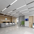 Taihu E Police Comprehensive Service Center With Wooden Walls Service Counter White Chairs Computer Monitors