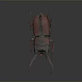 Reddish Purple Stag Beetle With Large Shiny Pincers On Dark Background