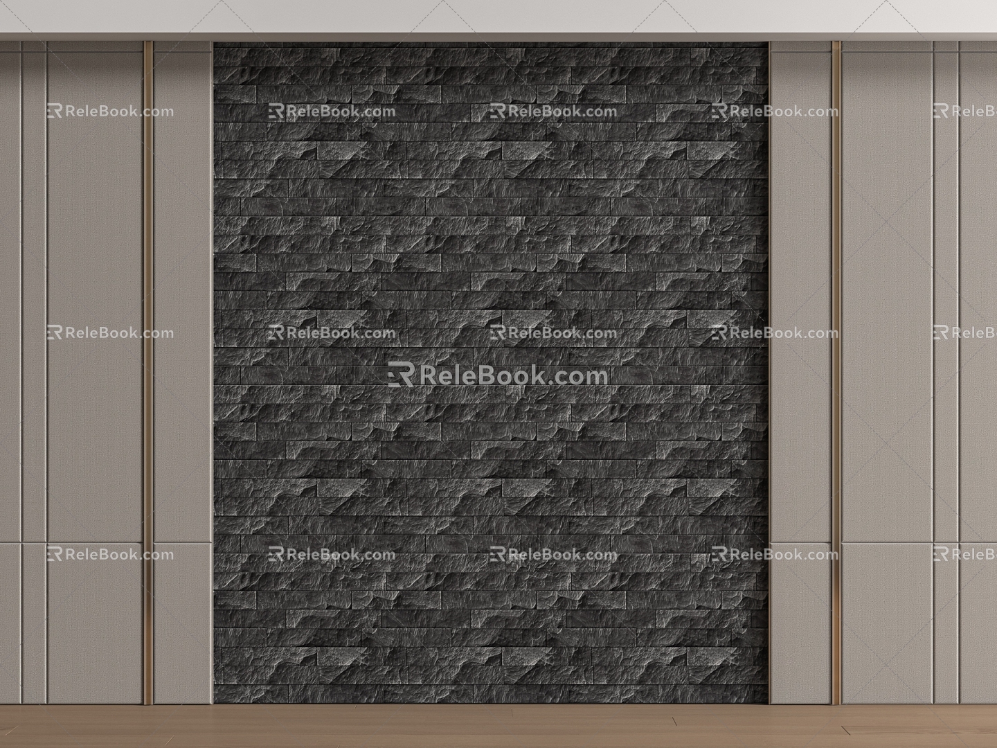 Modern brick wall wall brick red brick wall 3d model