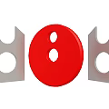Essential Red Circular and Silver U Shaped Automotive Parts with Holes for Vehicles