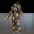 Futuristic Robotic Combat Weapon With Armored Metal Structure And Sci Fi Design