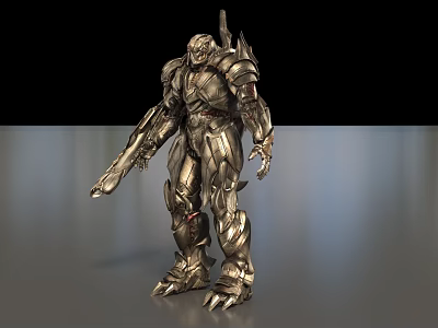 Futuristic Robotic Combat Weapon With Armored Metal Structure And Sci Fi Design 3d model