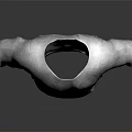 Gray T-shirt 3D Model With Textured Fabric And Short Sleeves Design