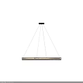 Modern Circular Chandelier with Sleek Metal Frame and LED Lighting Design
