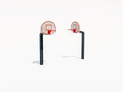 Modern basketball basket 3d model