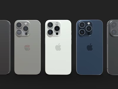 Apple iPhone Models In Various Colors With Rear Camera System And Back Design 3d model
