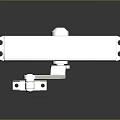 Game Film Character With Shiny Silver Mechanical Parts And Metal Rod Joints