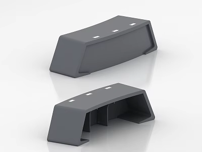 Monitoring Room Equipment Enclosure Design With Gray Structure And Mounting Holes 3d model