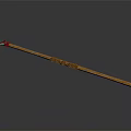 Traditional Handcrafted Spear Weapon With Wooden Handle And Metal Tip Design