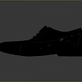 Black Leather Dress Shoes With Blue Interior And Lace Up Design For Formal Occasions