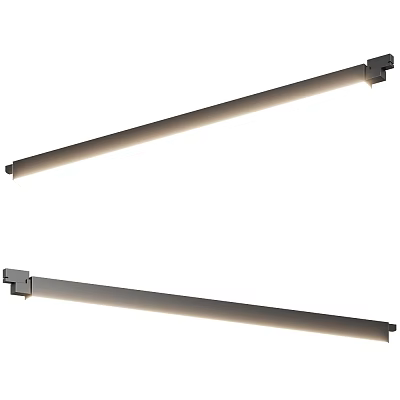 Modern Linear LED Lighting Fixtures With Metal Brackets For Indoor Illumination 3d model